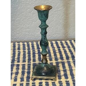 Patina Brass Candlestick